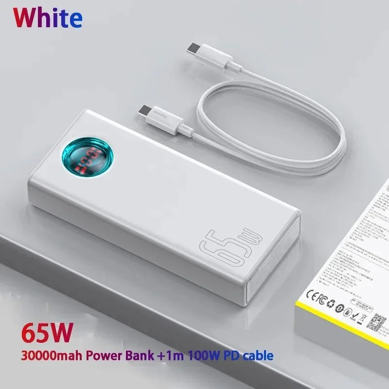Mateus -Baseus Power Bank 30000mAh 65W PD3.0 Quick Charging 3.0 FCP