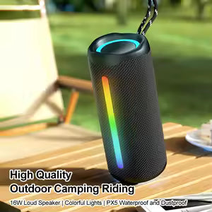 Round Speaker with LED Light, BT Type, Type-C Charging, Bluetooth Speaker