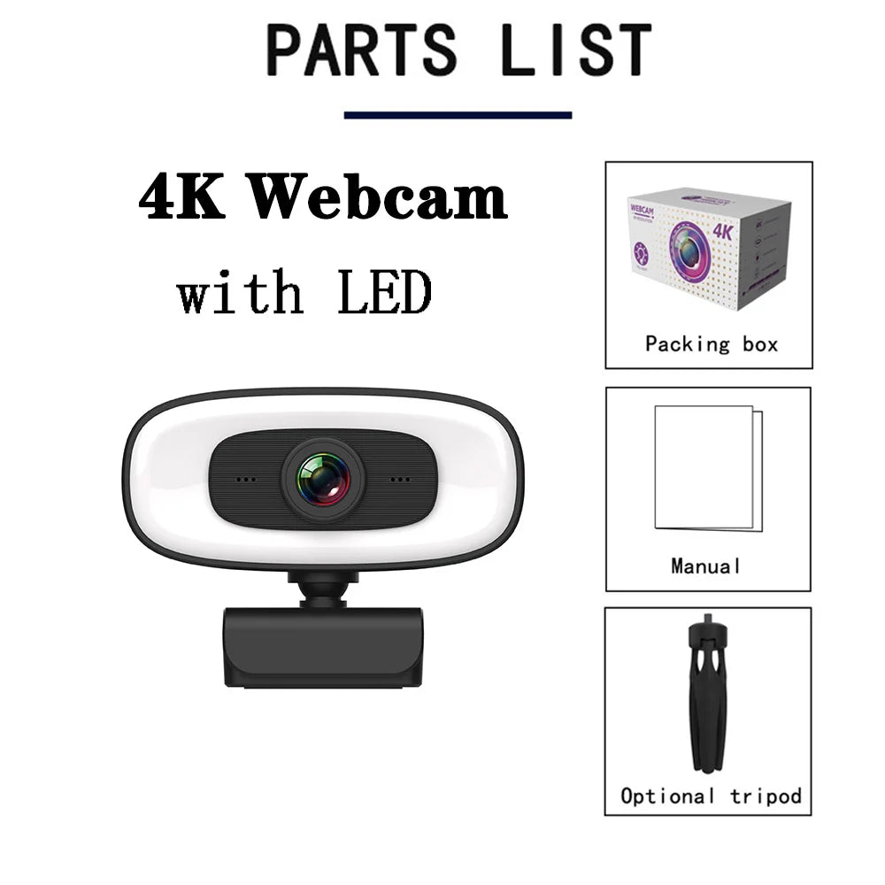 Mateus -Webcam 4K 1080P Mini Camera 2K Full HD Webcam