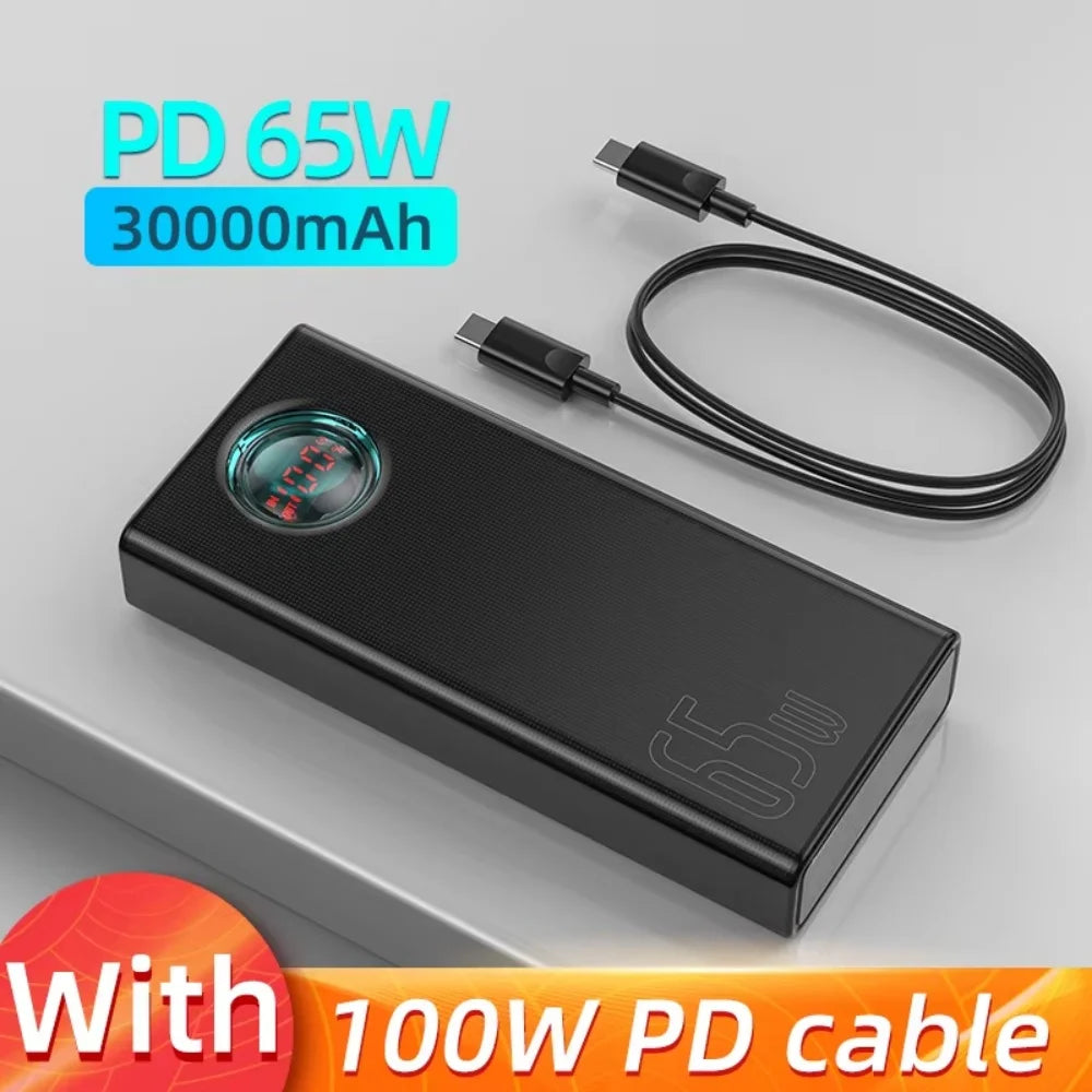 Mateus -Baseus Power Bank 30000mAh 65W PD3.0 Quick Charging 3.0 FCP